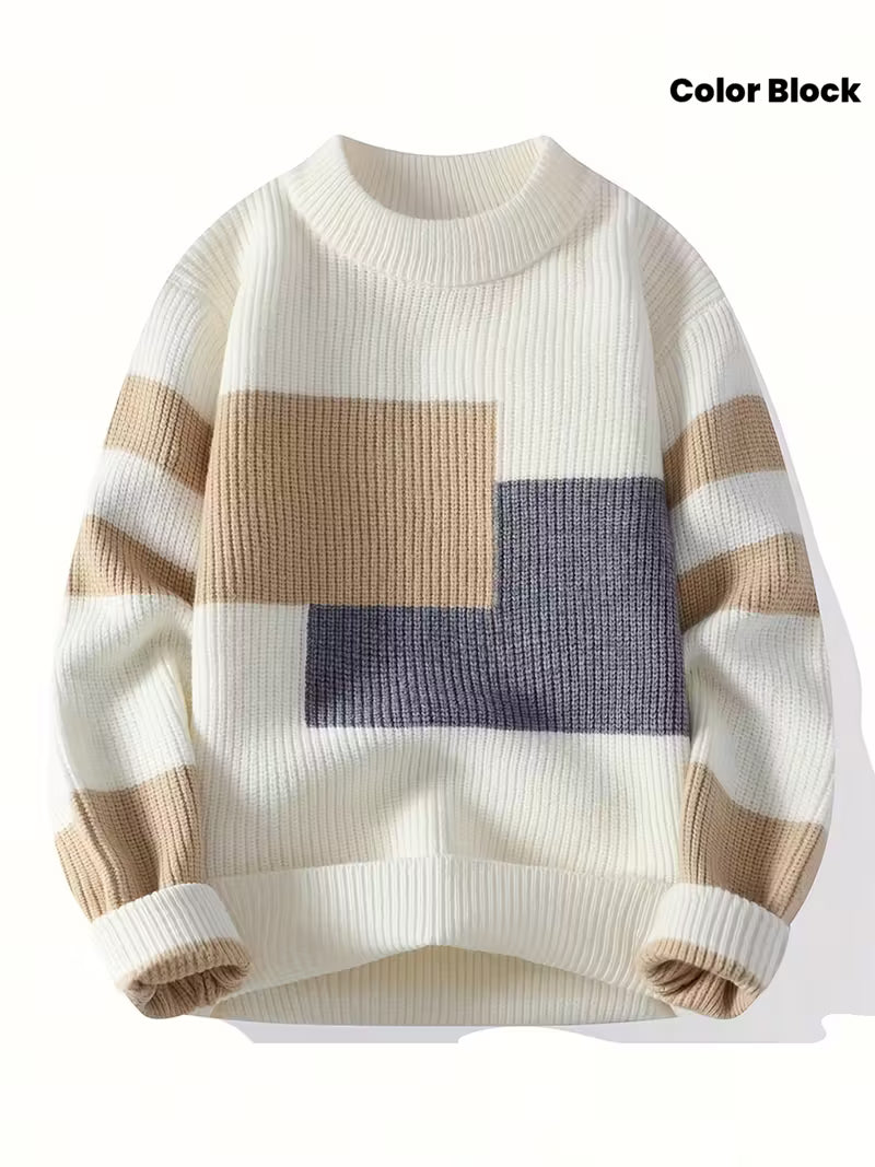 Men’s Winter Classic Pullover — Bold Warmth, Effortless Elegance