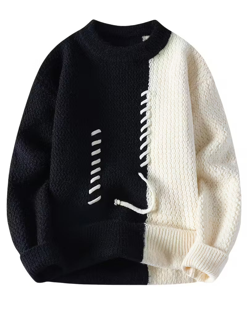 Men’s Classic Solid Knit Pullover — Timeless Warmth, Effortless Style