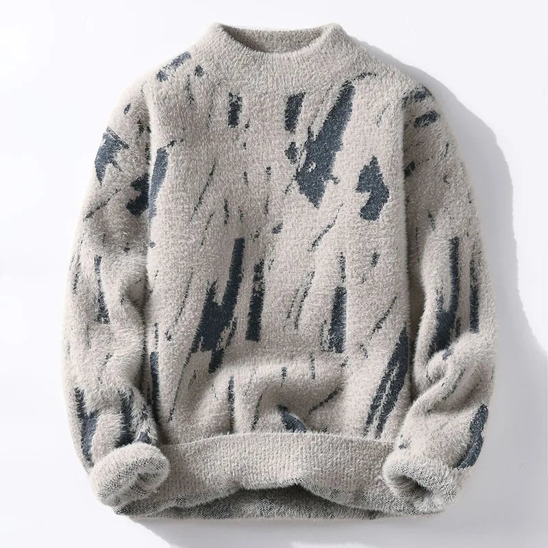 Brand Clothing High Quality Fashion Sweatersmale Loose Casual Knitted Pulloverman Casual Round Neck Sweaters M3Xl