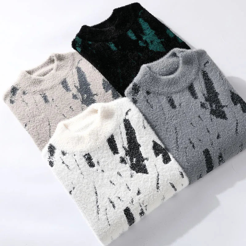 Brand Clothing High Quality Fashion Sweatersmale Loose Casual Knitted Pulloverman Casual Round Neck Sweaters M3Xl