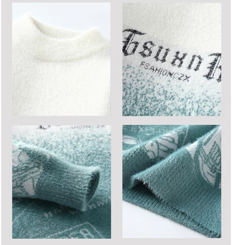 Pullovers Mens Clothing Sweater For Men Autumn Fashion Mens Sweatshirt Knit Casual Hombre Warm Solid Spring Male Streetwear
