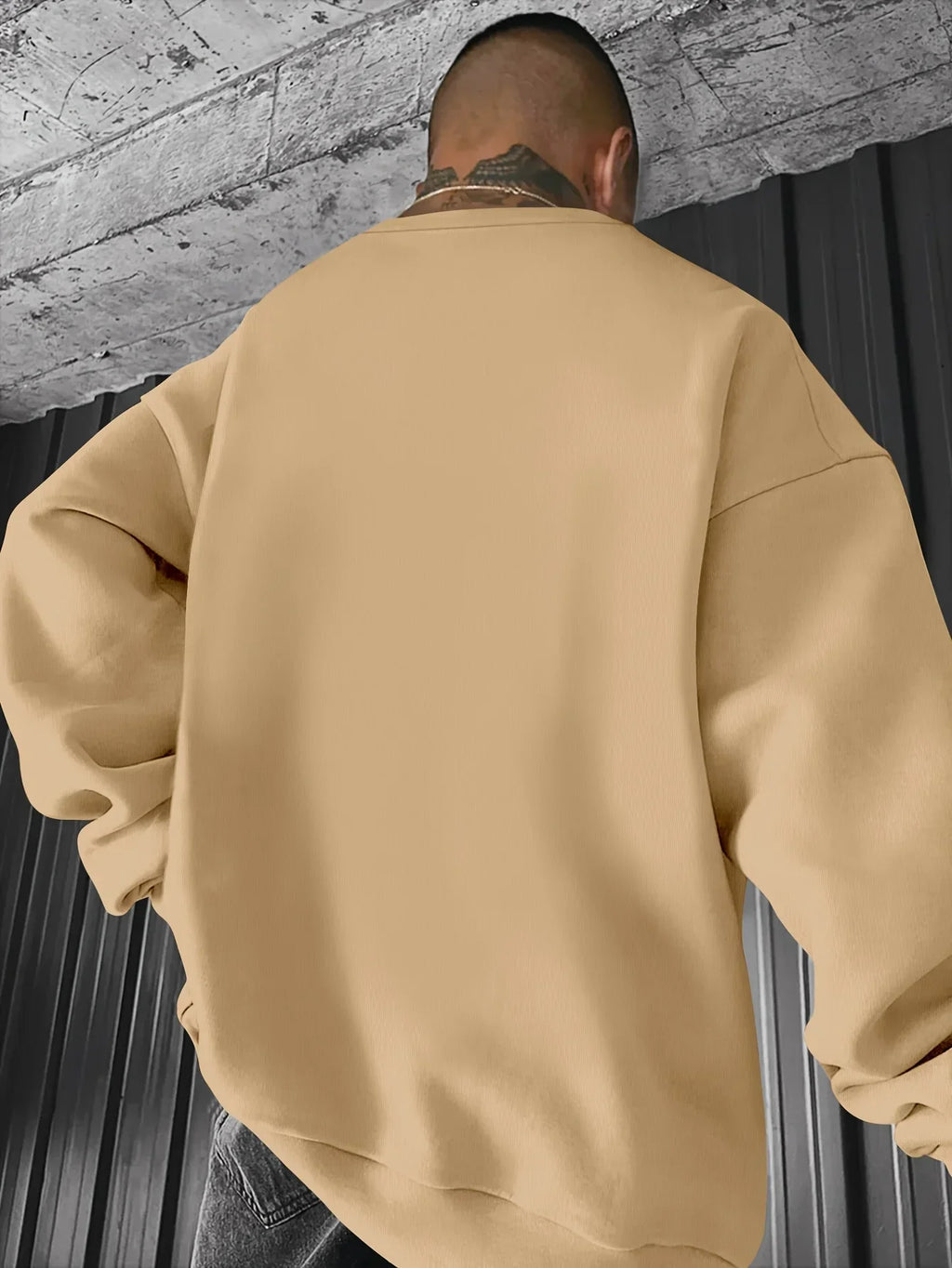 New Mens Autumn Fashion Cartoon Letter Print Comfortable Soft Long Sleeved Sweatshirt Outdoor Urban Pullover