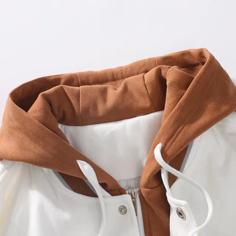 High Quality Varsity Baseball Uniform Jacket Mens Autumn New Trendy Brand Allmatch Student Hooded Jacket Plus Size Coats Women