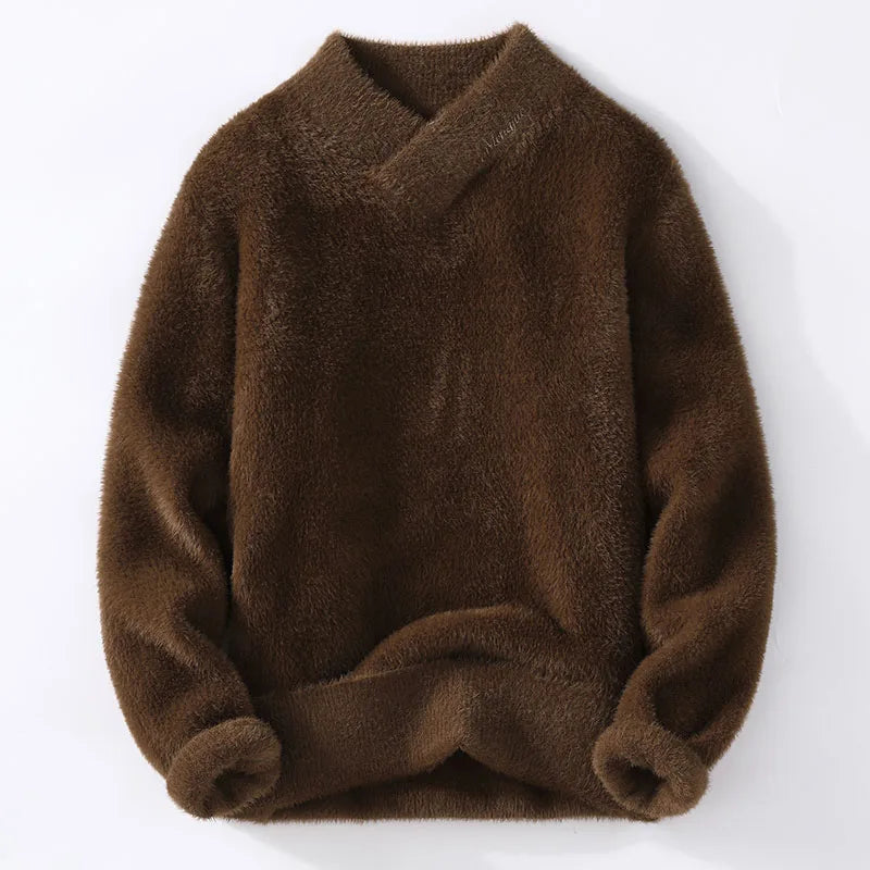 Sweaters Men Winter Korean Style Mens Warm Sweater Vneck Men Sweaters Autumn Mens Wool Pullovers Men Full Size Mxxxl