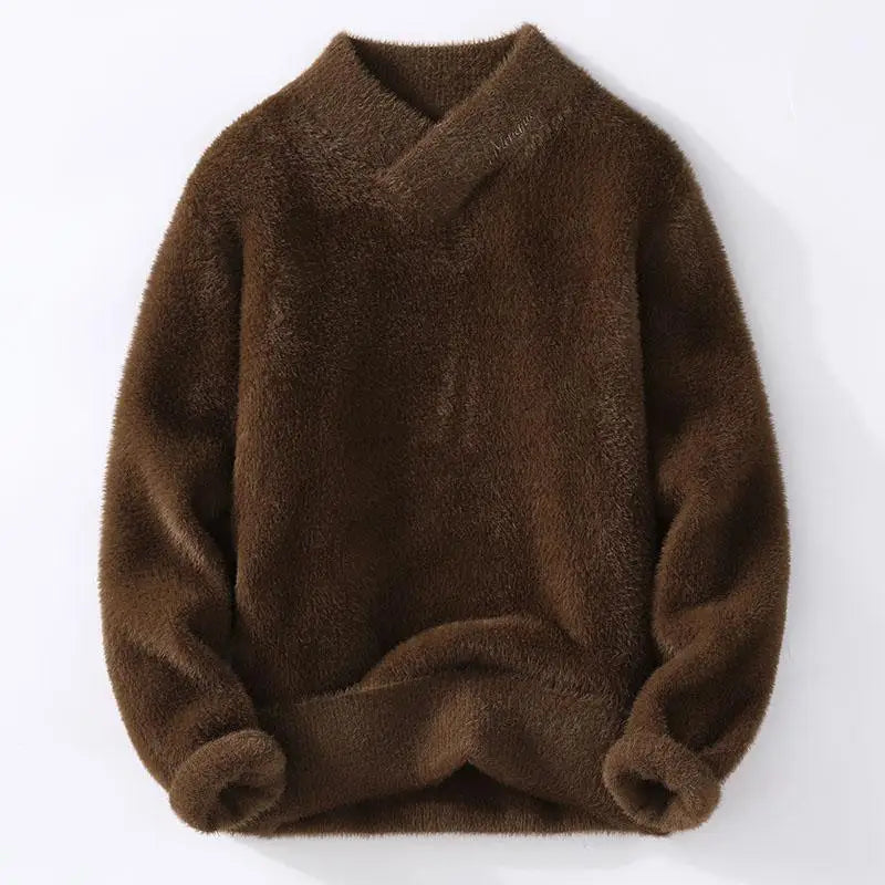 Sweaters Men Winter Korean Style Mens Warm Sweater Vneck Men Sweaters Autumn Mens Wool Pullovers Men Full Size Mxxxl