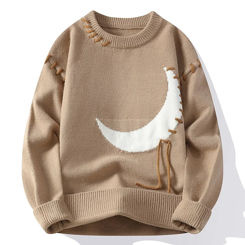 Korean Style Mens Womens Sweater Knitted Trendy Youth Student Style Knitwear Top Casual Warm Crew Neck Knitted Pullover 4Xlm